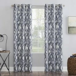 The Big One® 2-pack Illona Ikat Ogee Grommet Decorative Window Curtain Set