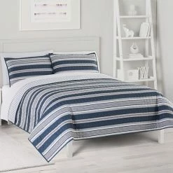The Big One® Reversible Stripes + Plaids Quilt Set With Shams Gray Max Stripe -The Big One shop unnamed file 105