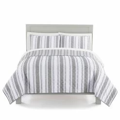 The Big One® Reversible Stripes + Plaids Quilt Set With Shams Gray Max Stripe -The Big One shop unnamed file 107