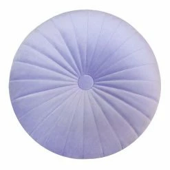 The Big One Velvet Round Throw Pillow Lilac