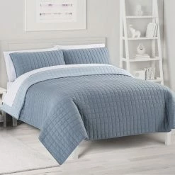 The Big One® Garment Washed Quilt Set With Shams Blue -The Big One shop unnamed file 110