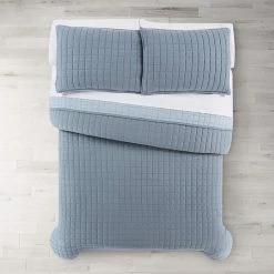 The Big One® Garment Washed Quilt Set With Shams Blue -The Big One shop unnamed file 111