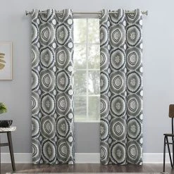 The Big One® 2-pack Granada Medallion Grommet Decorative Window Curtain Set