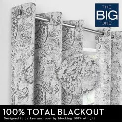 The Big One® Paisley Jacquard 100% Blackout 2-pack Window Curtain -The Big One shop unnamed file 1193