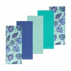 The Big One® Coastal Shells Kitchen Towel 5-pk.