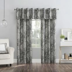 The Big One® 2-pack Dabney Floral Grommet Decorative Window Curtain Set Gray -The Big One shop unnamed file 1341
