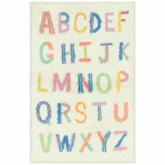 The Big One® Kids Alphabet Shag Area And Washable Throw Rugs 1 The Big One® Kids Alphabet Shag Area And Washable Throw Rugs