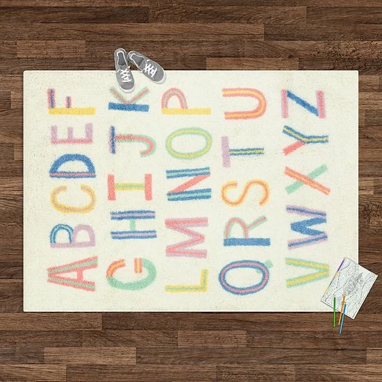 The Big One® Kids Alphabet Shag Area And Washable Throw Rugs 2 The Big One® Kids Alphabet Shag Area And Washable Throw Rugs - Image 2