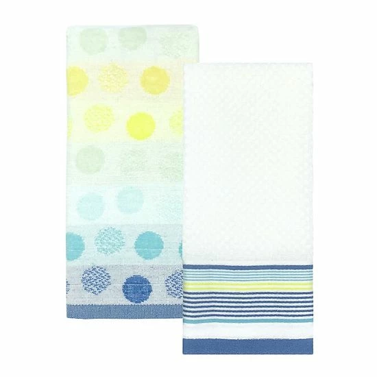 The Big One® Sidney Rainbow Dot 2-Pack Hand Towel Set 1 The Big One® Sidney Rainbow Dot 2-Pack Hand Towel Set
