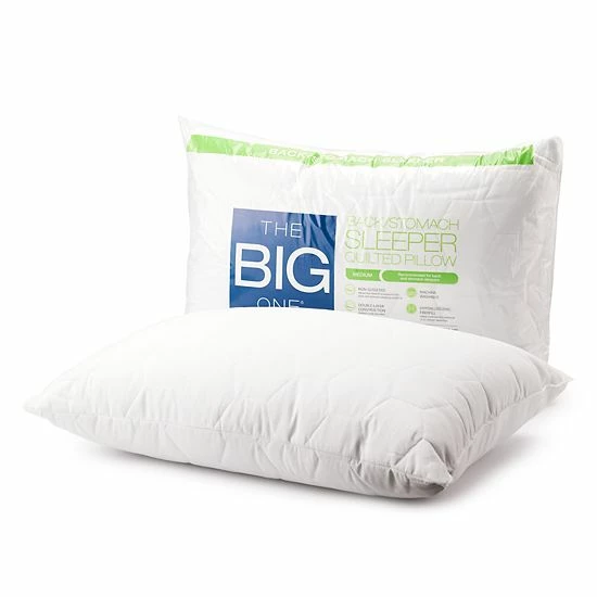 The Big One® Quilted Back & Stomach Sleeper Bed Pillow 1 The Big One® Quilted Back & Stomach Sleeper Bed Pillow