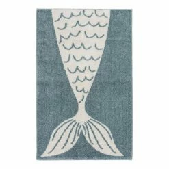 The Big One Kids™ Icy Blue Mermaid Area Rug