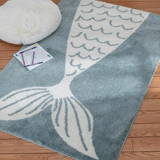 The Big One Kids™ Icy Blue Mermaid Area Rug 2 The Big One Kids™ Icy Blue Mermaid Area Rug - Image 2
