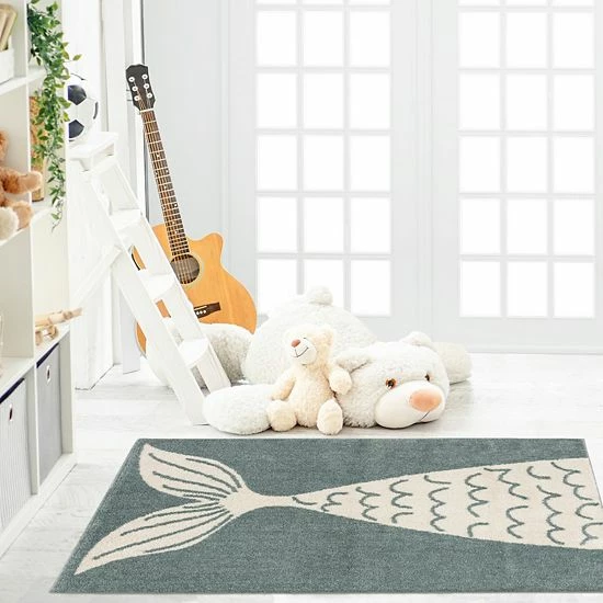 The Big One Kids™ Icy Blue Mermaid Area Rug 6 The Big One Kids™ Icy Blue Mermaid Area Rug - Image 6