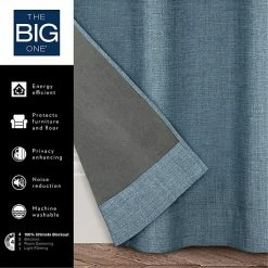 The Big One® Solid Chambray 100% Blackout 2-pack Window Curtain White Chambray -The Big One shop unnamed file 1708