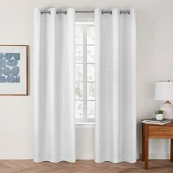 The Big One® Solid Chambray 100% Blackout 2-pack Window Curtain White Chambray -The Big One shop unnamed file 1710