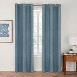 The Big One® Solid Chambray 100% Blackout 2-pack Window Curtain White Chambray -The Big One shop unnamed file 1711