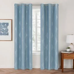 The Big One® Malta Jacquard 100% Blackout 2-pack Window Curtain Linen Malta