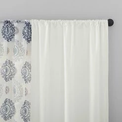 The Big One® Eve Set Of 4 Window Curtain Panels White Blue -The Big One shop unnamed file 1827