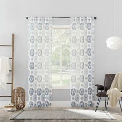 The Big One® Eve Set Of 4 Window Curtain Panels White Blue -The Big One shop unnamed file 1830