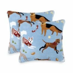 The Big One® Printed Plush 2-pack Throw Pillow Set Dogs