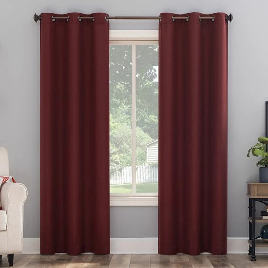The Big One® 2-pack Kentfield Woven Texture Solid Room Darkening Window Curtain Set Black 11 The Big One® 2-pack Kentfield Woven Texture Solid Room Darkening Window Curtain Set Black - Image 11