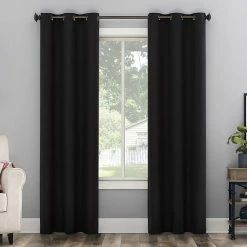 The Big One® 2-pack Kentfield Woven Texture Solid Room Darkening Window Curtain Set Black 29 The Big One® 2-pack Kentfield Woven Texture Solid Room Darkening Window Curtain Set Black -The Big One shop unnamed file 239