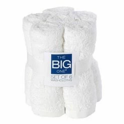 The Big One® Solid 6-pack Washcloths Gray
