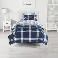The Big One® Nathan Plaid Reversible Comforter Set With Sheets Nathan Plaid Gray