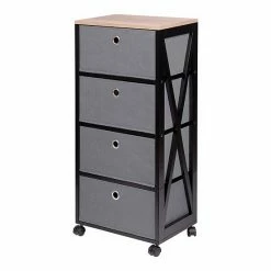 The Big One® 4 Drawer Storage Tower Black Wood