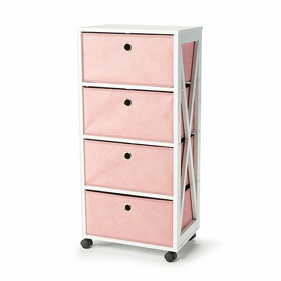 The Big One® 4 Drawer Storage Tower Black Wood 6 The Big One® 4 Drawer Storage Tower Black Wood - Image 6