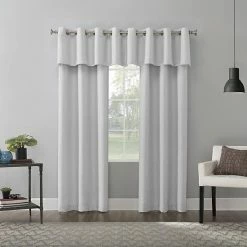 The Big One® 2-pack Raiden Solid Grommet Decorative Window Curtain Set Silver -The Big One shop unnamed file 272