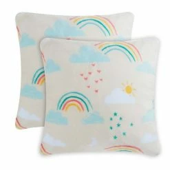 The Big One® Kids Plush 2-pack Throw Pillow Set White Floral Butterfly