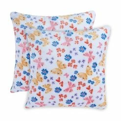 The Big One® Kids Plush 2-pack Throw Pillow Set White Floral Butterfly -The Big One shop unnamed file 306