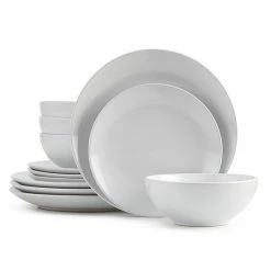 The Big One® Solid Coupe 12-pc. Dinnerware Set Grey -The Big One shop unnamed file 440