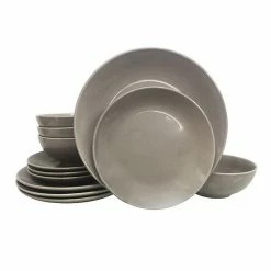 The Big One® Solid Coupe 12-pc. Dinnerware Set Grey -The Big One shop unnamed file 442