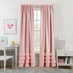 The Big One Kids™ Ruffle Blackout 2-pack Window Curtain Set Pink -The Big One shop unnamed file 504