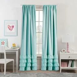 The Big One Kids™ Ruffle Blackout 2-pack Window Curtain Set Pink -The Big One shop unnamed file 505
