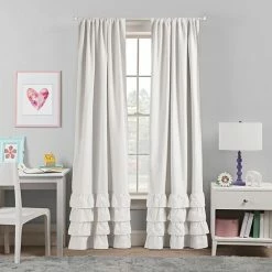 The Big One Kids™ Ruffle Blackout 2-pack Window Curtain Set Pink -The Big One shop unnamed file 506