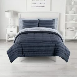 The Big One® Nina Navy Stripe Reversible Comforter Set With Sheets