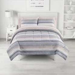 The Big One® Xavier Neutral Stripe Reversible Comforter Set With Sheets
