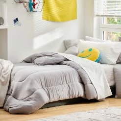 The Big One® Extra Soft Reversible Comforter Set With Sheets, Throw & Decorative Pillows Ivory -The Big One shop unnamed file 687