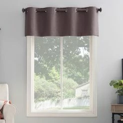 The Big One® Kentfield Woven Texture Solid Room Darkening Valance Ecru -The Big One shop unnamed file 699