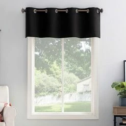The Big One® Kentfield Woven Texture Solid Room Darkening Valance Ecru -The Big One shop unnamed file 700