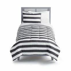 The Big One Kids™ Rugby Stripe Reversible Comforter Set With Shams Purple Rugby Stripe