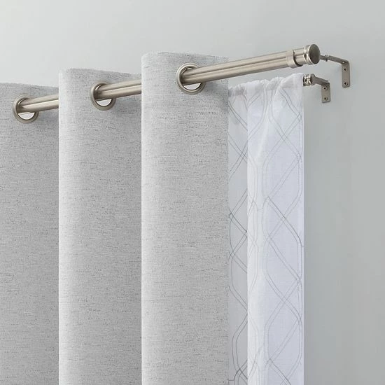 The Big One® Blackout Daxton With Grady Sheer Embroidery 4-pack Window Curtain Panels Red 2 The Big One® Blackout Daxton With Grady Sheer Embroidery 4-pack Window Curtain Panels Red - Image 2