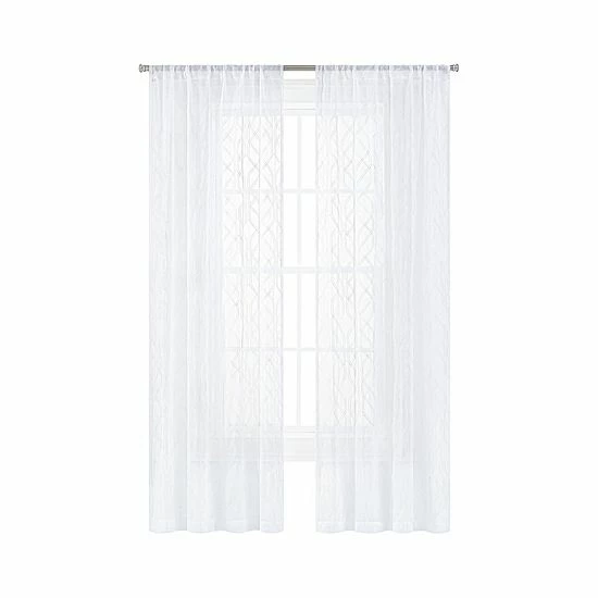 The Big One® Blackout Daxton With Grady Sheer Embroidery 4-pack Window Curtain Panels Red 3 The Big One® Blackout Daxton With Grady Sheer Embroidery 4-pack Window Curtain Panels Red - Image 3