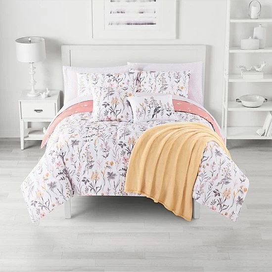 The Big One® Stephanie Floral Reversible Comforter Set With Sheets And Decorative Pillows 1 The Big One® Stephanie Floral Reversible Comforter Set With Sheets And Decorative Pillows