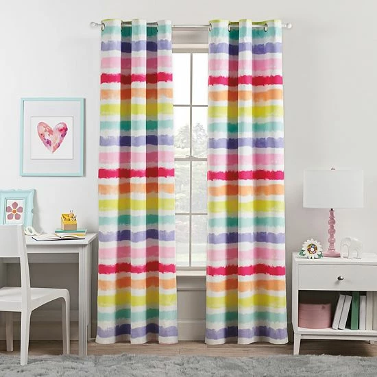 The Big One Kids™ Stripe Dye Blackout 2-pack Window Curtain Set 1 The Big One Kids™ Stripe Dye Blackout 2-pack Window Curtain Set