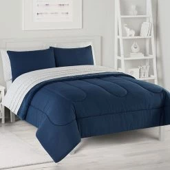 The Big One® Navy Plush Reversible Comforter Set With Sheets -The Big One shop unnamed file 893
