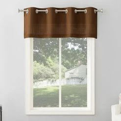 The Big One® Raiden Solid Grommet Curtain Valance Rust -The Big One shop unnamed file 923